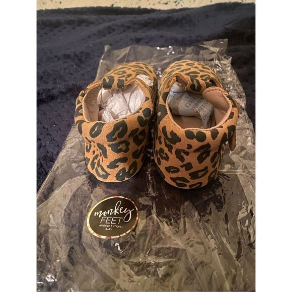 Monkey Feet Animal Print Mary Janes/ Ballet shoes sz 3-4Y - Picture 6 of 8